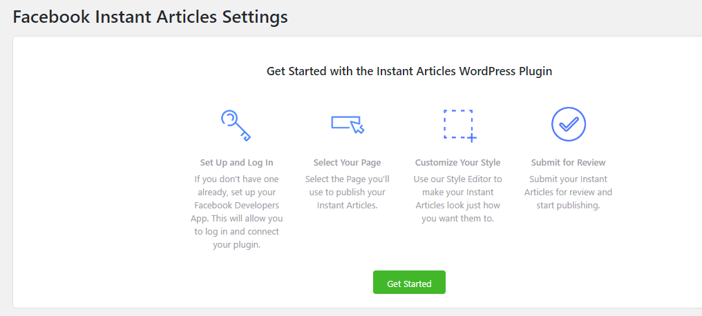 4 steps of Facebook Instant Articles Settings