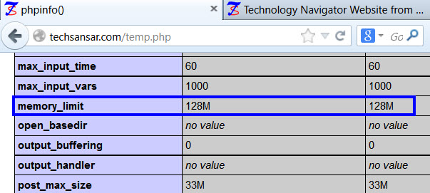 PHPInfo exhibiting memory_limit increased memory value