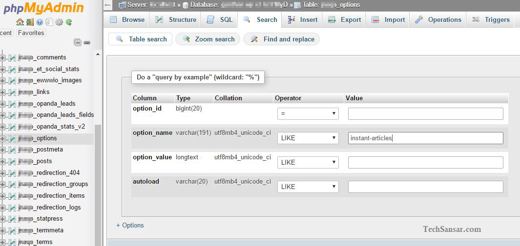 Searching and manually modifying table values in WordPress Database