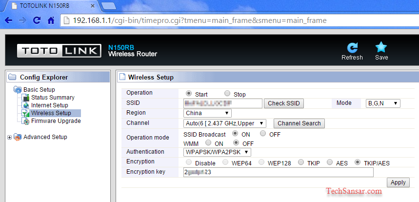 TOTO Link Wireless Setup