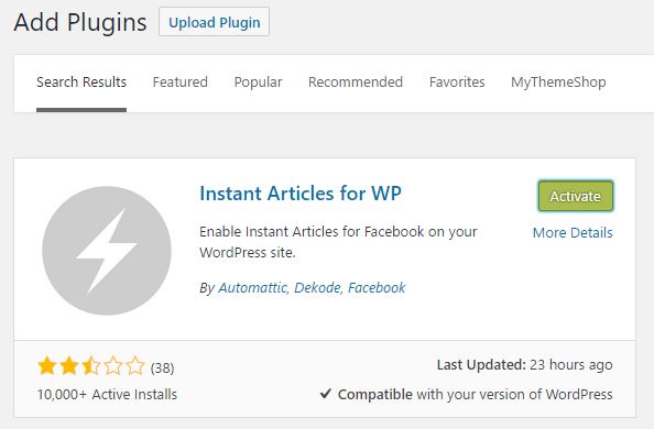 Instant Articles for wordpress plugin