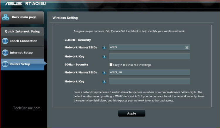 ASUS Wireless Router RT-AC66U - Wireless Setting