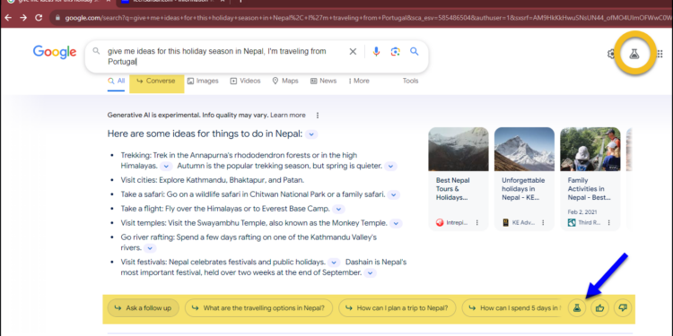Try Google's new Search Generative Experience, you won't return back! 1 Conversational Generative Search in Google Search