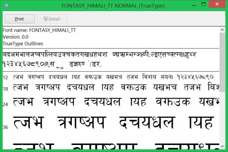 FONTASY_HIMALI_TT Normal Font File image