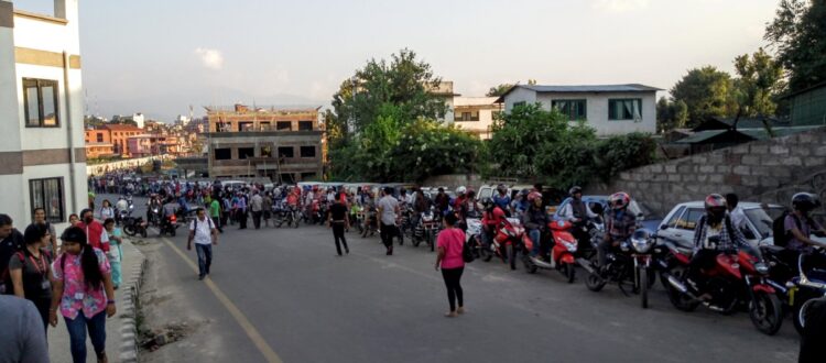 Fuel crisis in Nepal infinity queue for petrol in Kathmandu