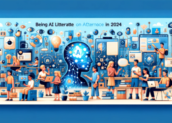 Be AI literate in 2024 - here is how to #AILiterate #ChatGPT #bard #claude #LLMs 2 Illustration being AI literate in 2024, image generated by DALL-E.