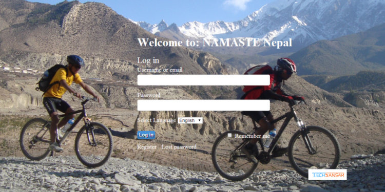 Nepal Telecom's Social Network NAMASTE Nepal is here. 1 Login page of Namaste Nepal NTC Social Network, full screen scenario slide show adds spice