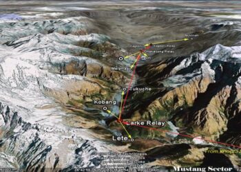 Mustang Sector of Nepal Wireless Project's Internet Coverage, img from NepalWireless.net