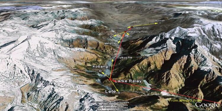 Annapurna trekking circuit villages get Wi-Fi Internet 1 Mustang Sector of Nepal Wireless Project's Internet Coverage, img from NepalWireless.net