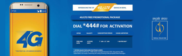 Nepal Telecom 4G LTE offer