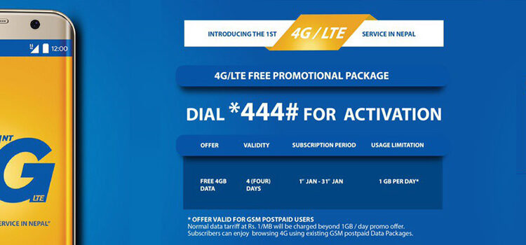 4G LTE starts in Nepal from Nepal Telecom's Postpaid Service 1 Nepal Telecom 4G LTE offer