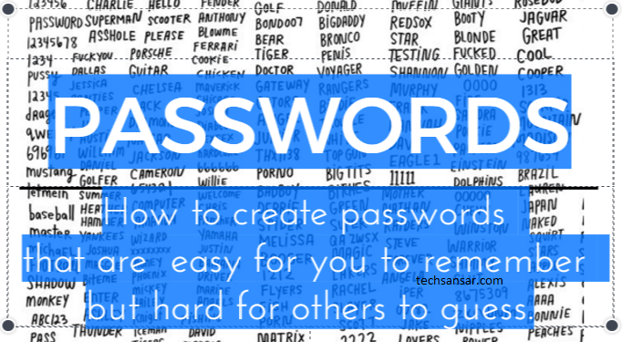 Good password creation strategy