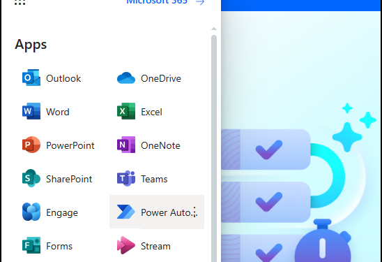 Power Automate is once again getting a new name! #PowerAutomate #Flow #Workflows 1 Power Automate app link menu