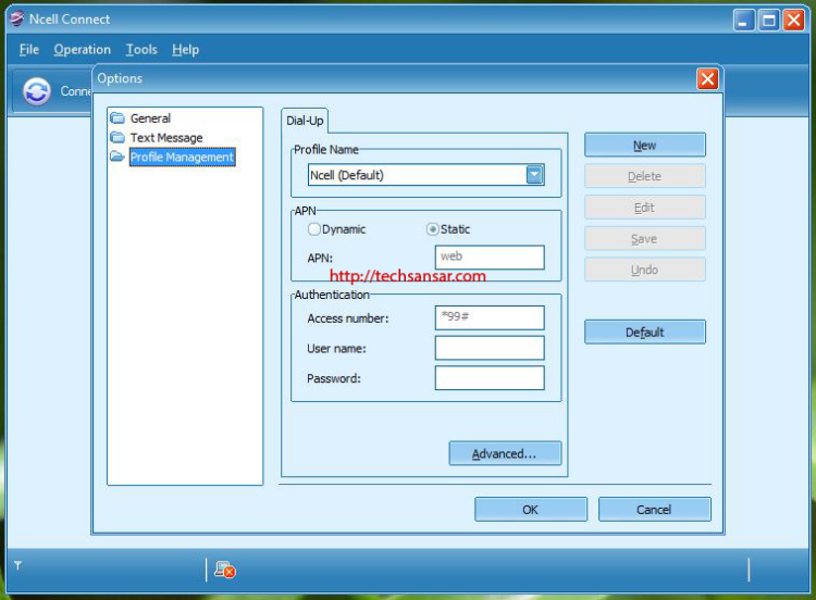 Namaste(NTC) 3G setting on Ncell Connect
