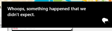 Whoops, something happened that we didn't expect.