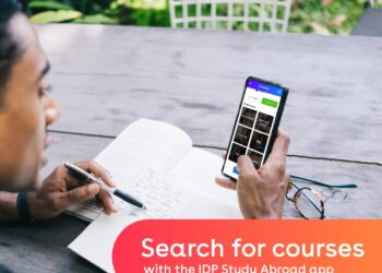 Search for courses with IDP study abroad app