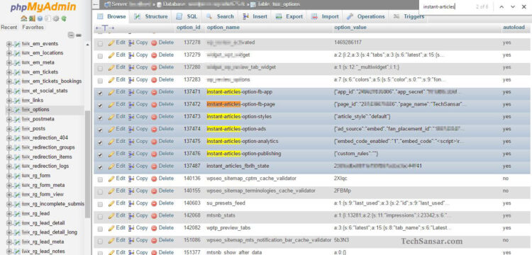 Searching WordPress Database for Instant Articles