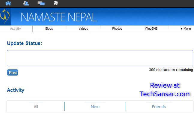 Statues update dashboard in Namaste Nepal - NT UCS Social Network