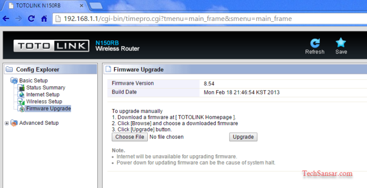 TOTO Link Router Firmware Upgrade