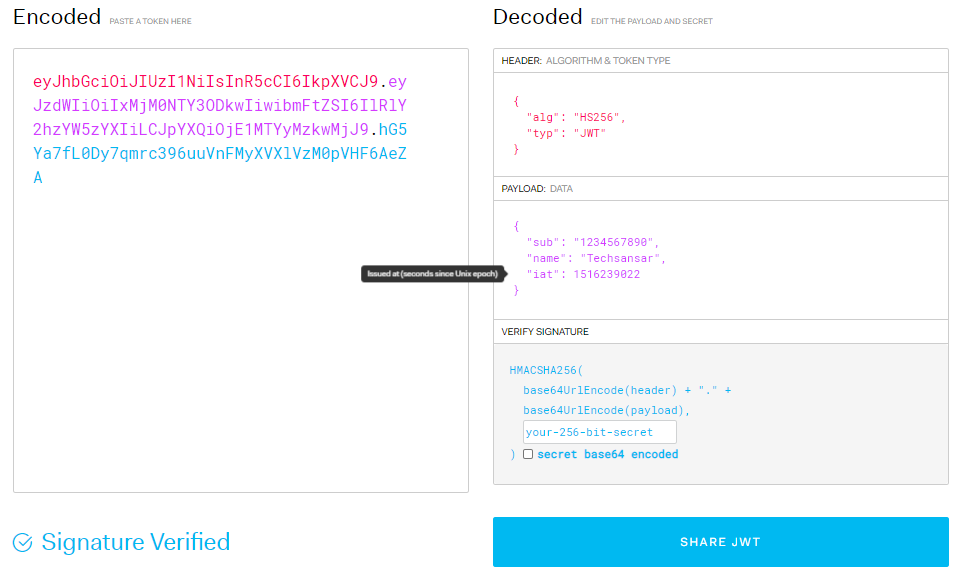 Session vs Token Authentication in Information Security 5 jwt example