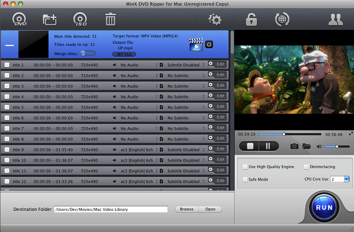 WinX DVD Ripper for Mac