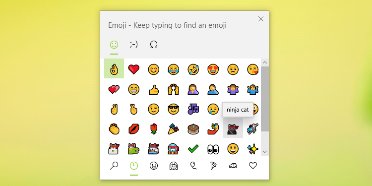 ? Add emoji from your Keyboard in Windows 10 1 Windows 10 emoji keyboard