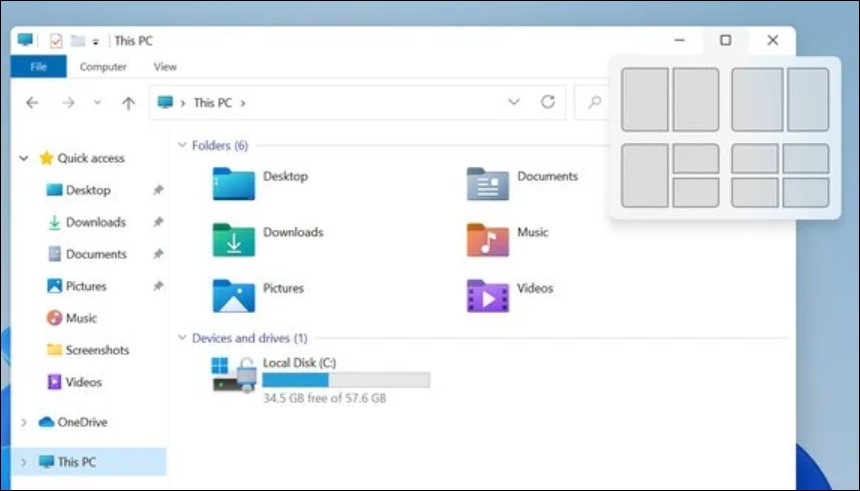 Windows 11 Snapping UX