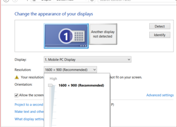 Changing appearance display screen pixel resolutions in Windows 8