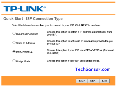 NTC ADSL Configuration on TP Link Router: ISP Connection Types for ADSL