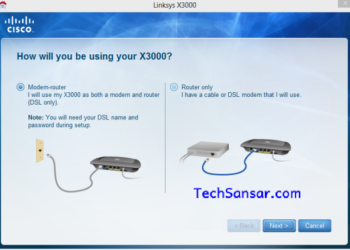 Cisco Linksys X3000 series ADSL Router Setup modes for NTC ADSL