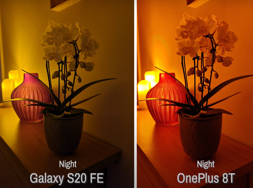 Head to head comparison: OnePlus 8T vs Samsung Galaxy S20 FE 7 night mode camera test