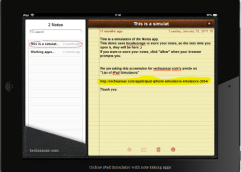 Online browser based iPad Simulator