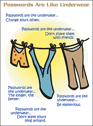 Passwords are like Underwear