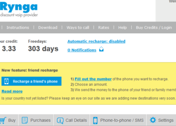 Rynga discount VoIP provider introduces exciting Recharge a friend's phone feature