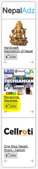 Sample ad from NepalAdz displaying ad of TechSansar
