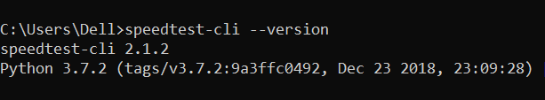 speedtest-cli-version check