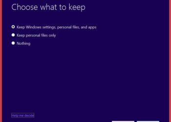 Windows 8.1 Setup: Choosing what to keep - Windows settings, personal files, and apps