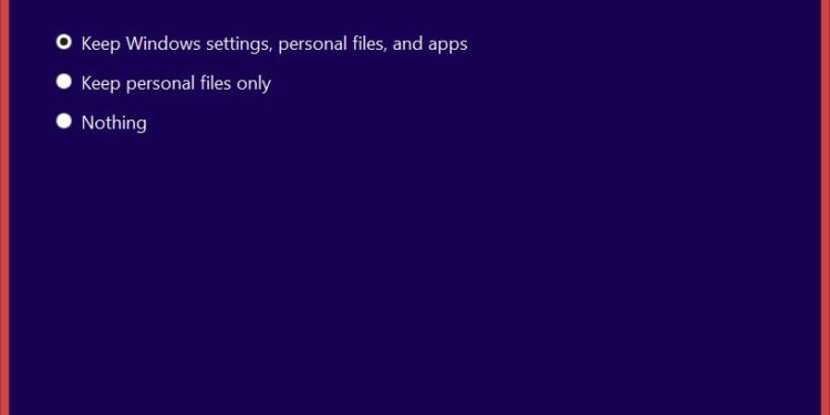 Windows 8.1 Setup: Choosing what to keep - Windows settings, personal files, and apps